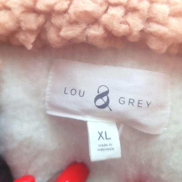 Lou & Grey Colorblock Cozy Up Sherpa Zip Jacket Size XL - Picture 7 of 9